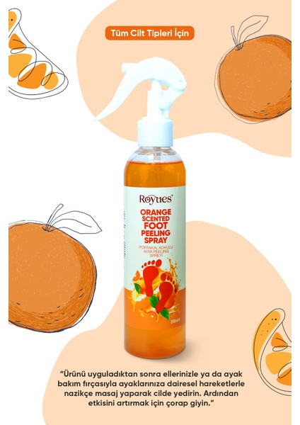 Topuk Çatlak ve Ayak Bakım Peeling Spreyi - Koku Giderici ve Nemlendirici Foot Care Spray 250ML indirimleri
