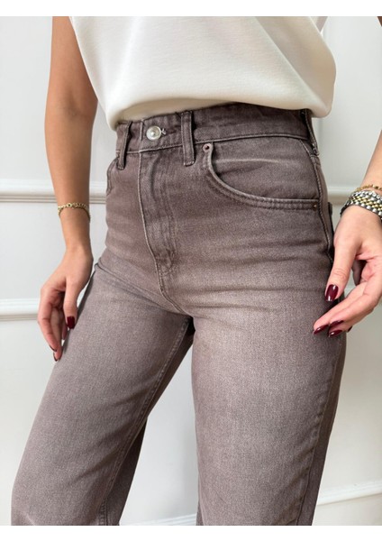 Zr Kahve Wide Leg Jean