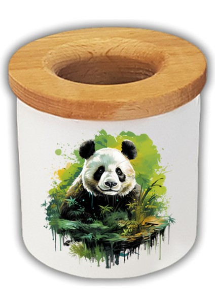 Yeşillik Içinde Panda Baskılı Kalemlik Kalem Kutusu