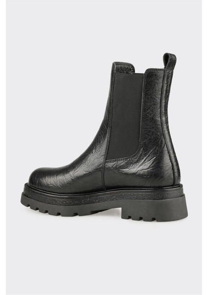 Siyah Deri Kadın Günlük Bot modelleri