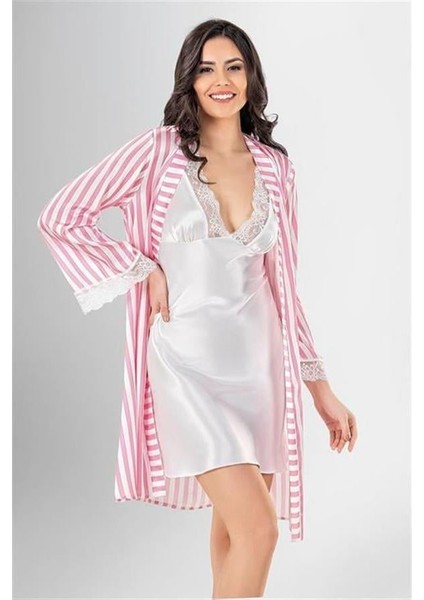 Arias Closet 2 Li Kısa Sabahlık Takımı Desenli