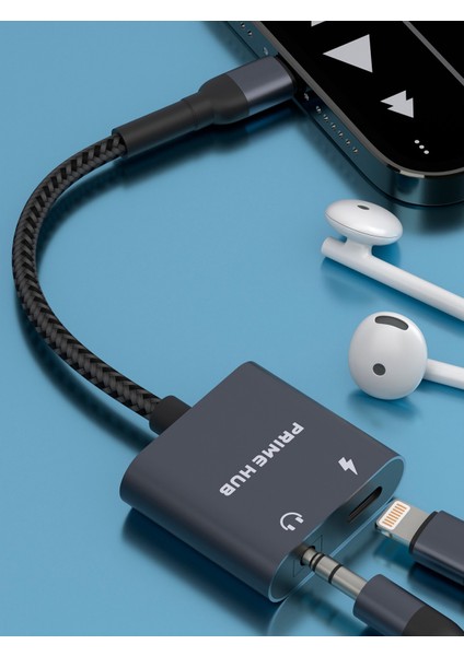 2 In 1 Lightning Hub Çoklayıcı Kablo Şarj ve Kulaklık Girişli Lightning Aux Dönüştürücü Çevirici fiyatları