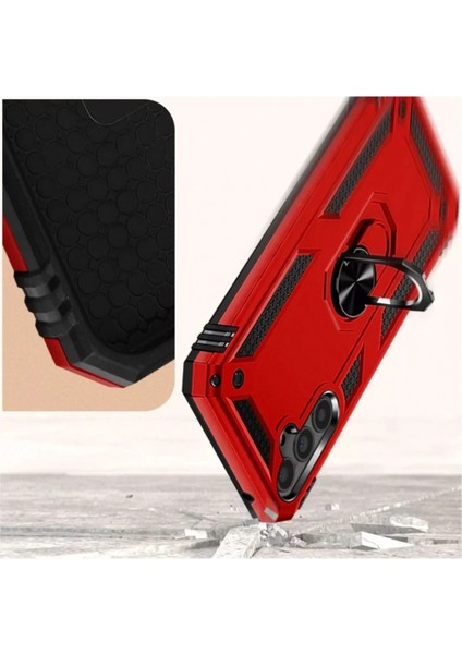 Samsung Galaxy A54 5g Kılıf Sofya Yüzüklü Silikon Kapak - Rose modelleri