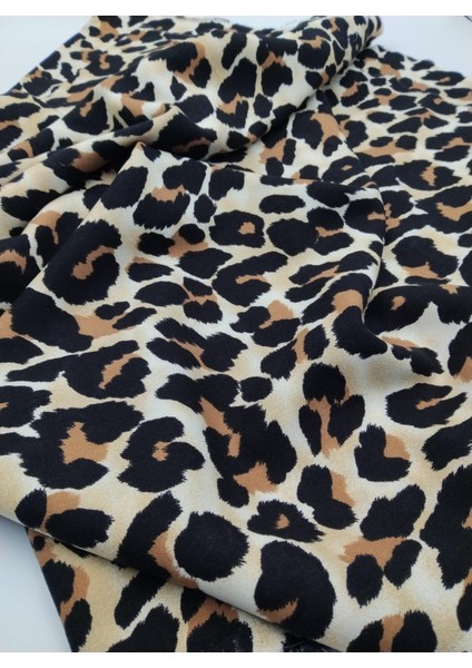 Leopar Baskılı Pamuk‑viskoz Kumaş – Hafif, Dökümlü ve Yumuşak | 150 cm Genişlik – ELNV58 indirimleri
