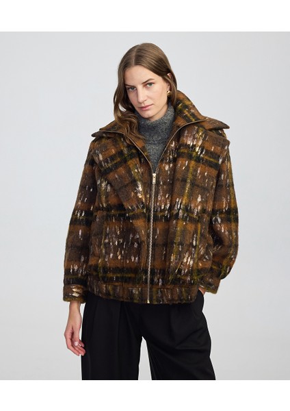 Varak Baskılı Ekose Desen Kaban IW6250008052021 fiyatları