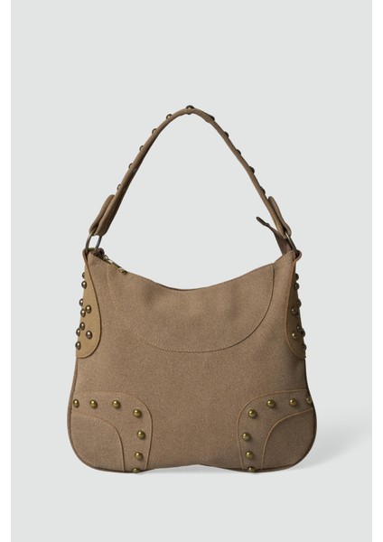 Arlo Troklu Omuz Çantası Vizon