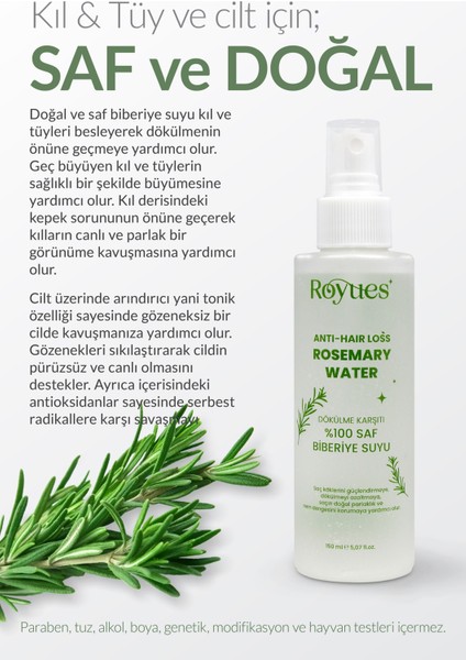 Biberiye Suyu 2 Li Set - Dökülme Karşıtı ve Saç Uzatma Etkili Saç Toniği 150ML + 150ML fiyatları