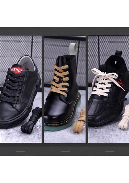 120 cm Yassı Mumlu Ayakkabı Bağcığı, Casual, Bot, Klasik ve Spor Ayakkabılar İçin Bağcık, 1 Çift