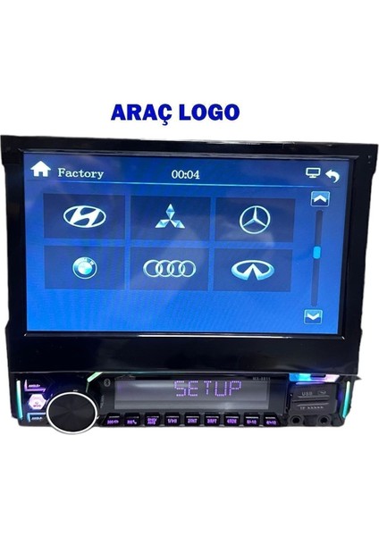 8810 Indash 7 Inch Double Teyp Uyumlu Bluetooth Mirror-Usb-Sd-Aux Uyumlu modelleri