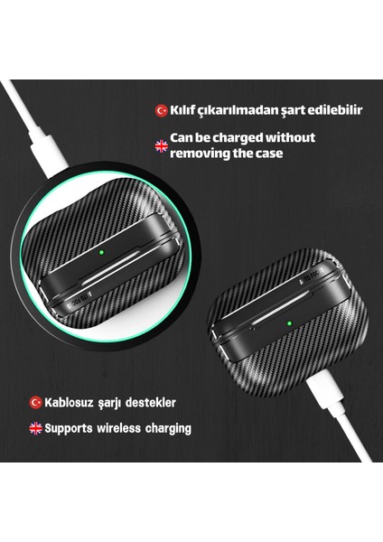 Pro 2. Nesil Uyumlu Karbon Fiber Hybrid Polymer Technology Premium Kulaklık Kılıfı fiyatları