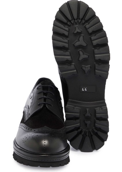 Siyah Hakiki Deri Erkek Klasik Ayakkabı - E23S1AY56360-F49