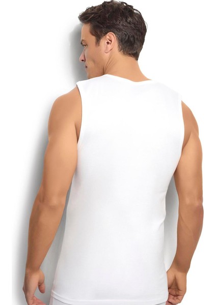 126 1 Adet Erkek Pamuklu Beyaz Sıfır Kol Atlet indirimleri