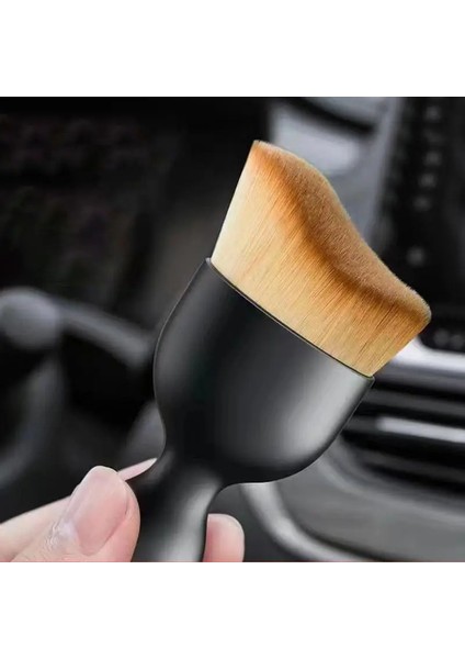 Ultra Yumuşak Kıllı Premium Araç Içi Temizleme Toz Fırçası (9,7cm x 5cm) Kutulu Araba Klima Temizliği Ince Kıl Detay