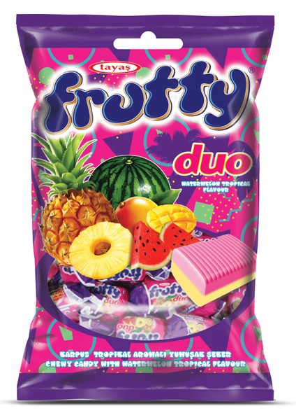 Frutty Duo Karpuz Tropikal Aromalı Yumuşak Şeker 1 kg