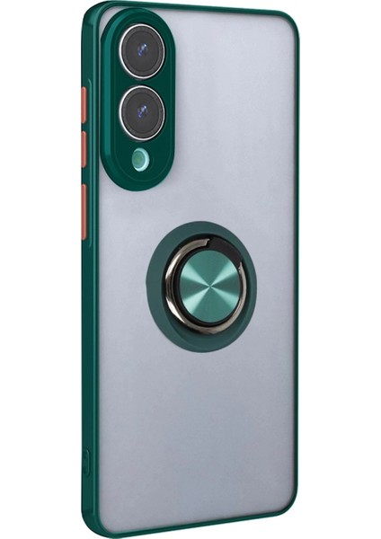 Samsung Galaxy S25 Edge Kılıf Montreal Yüzüklü Silikon Kapak - Yeşil modelleri