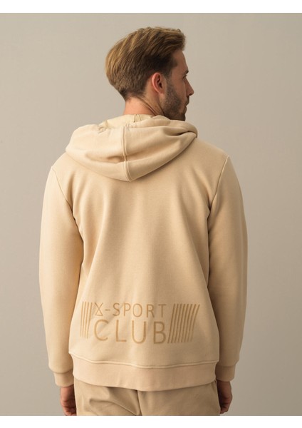 Erkek Bej Regular Fit Sweatmont