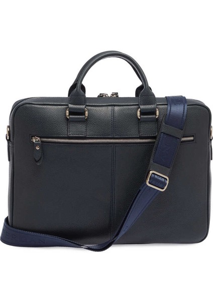 Lacivert Hakiki Deri Erkek Evrak Çantası - S1EV00021476-A38