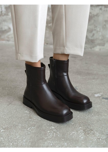 Esven Kahve Hakiki Deri Kadın Bot fiyatları
