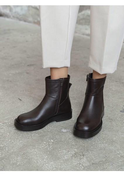Esven Kahve Hakiki Deri Kadın Bot fırsatları