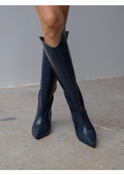 Zuris Lacivert Kroko Çizme fiyatları