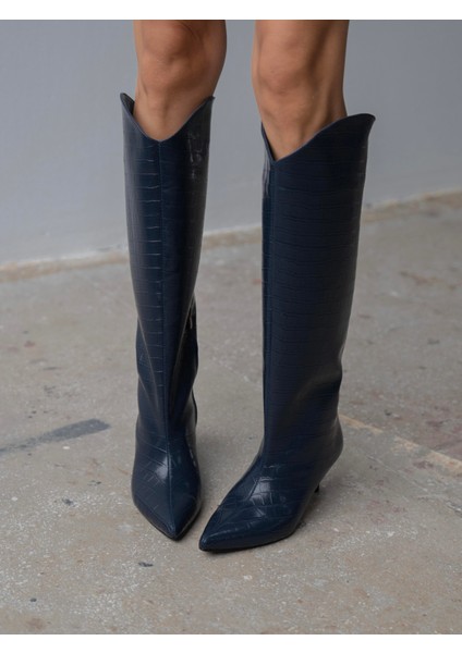 Zuris Lacivert Kroko Çizme fırsatları