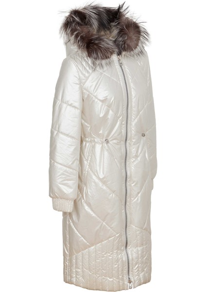 Krem Tekstil-Kürk Kadın Deri Mont - K23IKM320366-H2W indirimleri