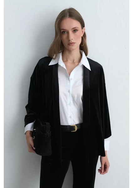 Kadife Kimono - Siyah fiyatları