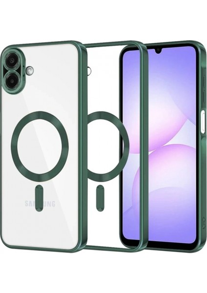 Samsung Galaxy A07 Kross Magneticsafe Kapak - Koyu Yeşil