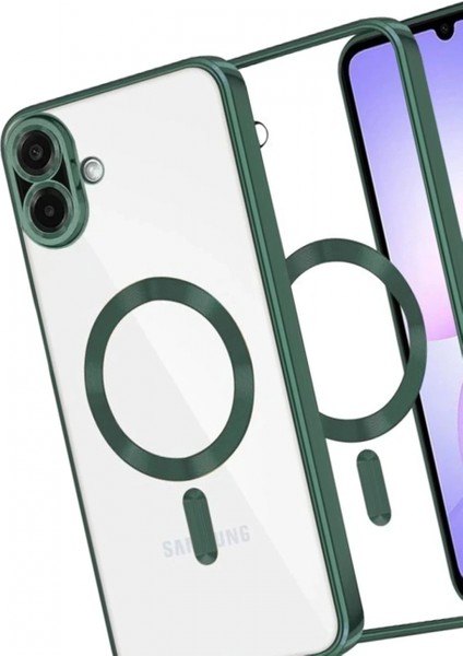 Samsung Galaxy A07 Kross Magneticsafe Kapak - Koyu Yeşil modelleri