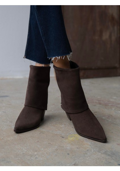 Plen Kahve Süet Hakiki Deri Kadın Bot fiyatları