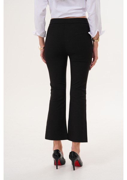 Siyah Crop Pantolon fırsatları