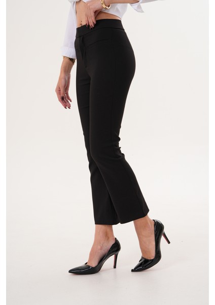 Siyah Crop Pantolon indirimleri
