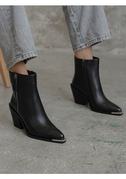 Devin Siyah Hakiki Deri Kadın Bot indirimleri