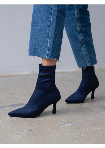 Dina Streç Lacivert Süet Bot fiyatları