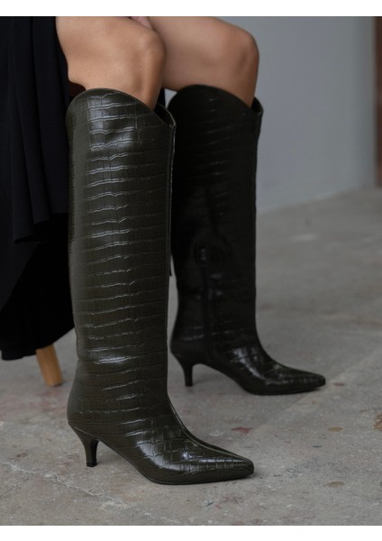 Zuris Haki Kroko Çizme