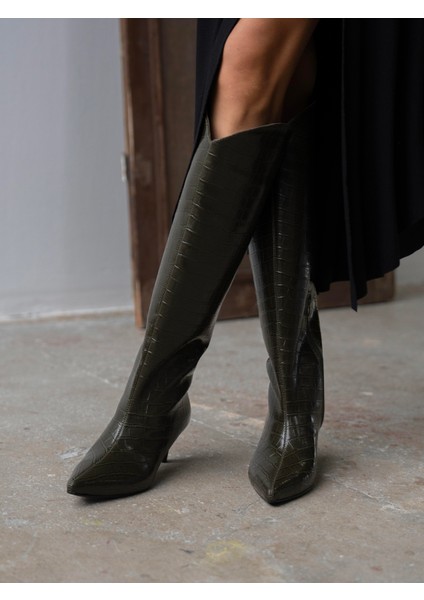 Zuris Haki Kroko Çizme modelleri