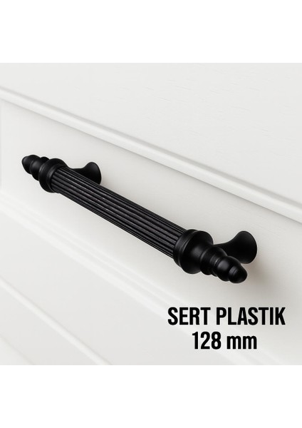 Sert Plastik 128 mm Siyak Mobilya Mutfak Dolabı Komidin Tv Ünütesi Dolap Kulpları 10 Ad modelleri