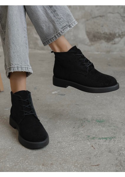 Bolen Siyah Süet Hakiki Deri Kadın Bot fırsatları