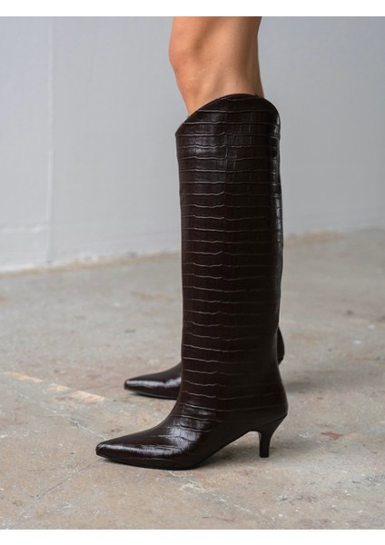 Zuris Kahve Kroko Çizme fiyatları