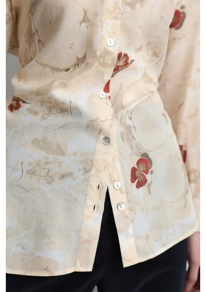 Anka Koleksiyonu Lyocell Gömlek - Ekru indirimleri