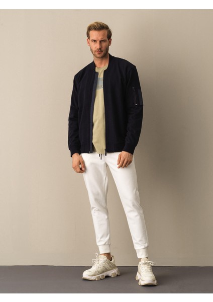 Erkek Lacivert Regular Fit Sweatmont