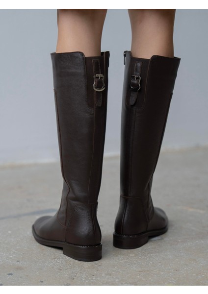 Zolena Kahve Hakiki Deri Kadın Çizme fiyatları