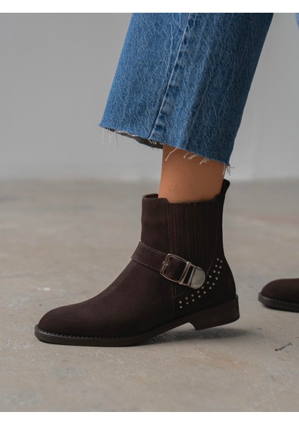 Novan Kahve Süet Hakiki Deri Kadın Bot fiyatları