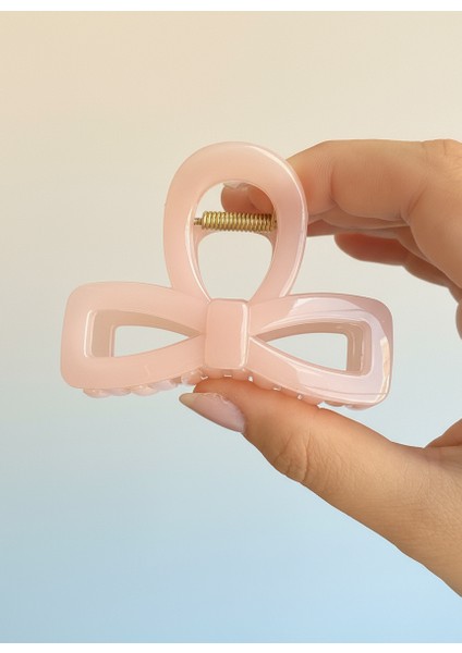 Kurdele Model Parlak Kıskaçlı Toka Orta Boy