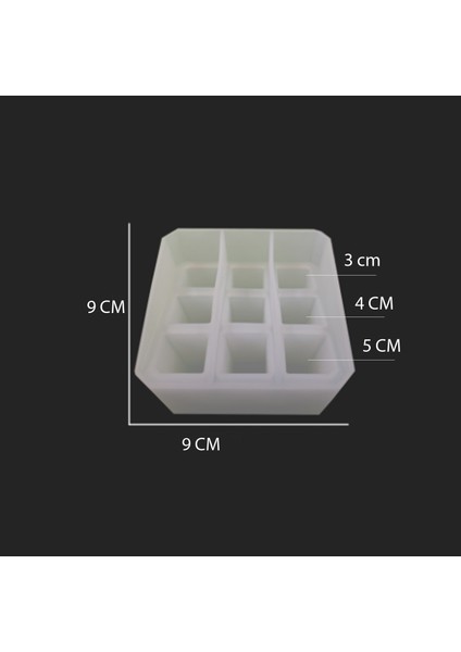 Epoksi Silikon Kalıp Makyaj ve Kalemlik Kutusu 9x9 cm fiyatları