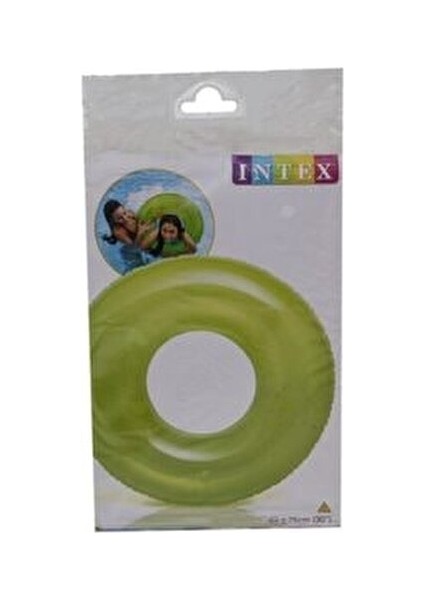 Şeffaf Baskılı Jumbo Simit 76 cm Çocuklar İçin Eğlenceli Yüzme Arkadaşı