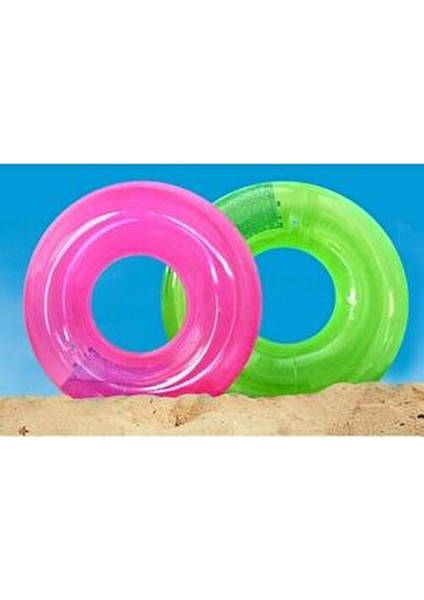 Jumbo Simit 76 cm Şeffaf Desenli Çocuklar İçin Güvenli Yüzme Yardımcısı indirimleri