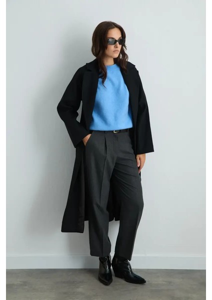 Kolu Büzgülü Triko - Mavi modelleri