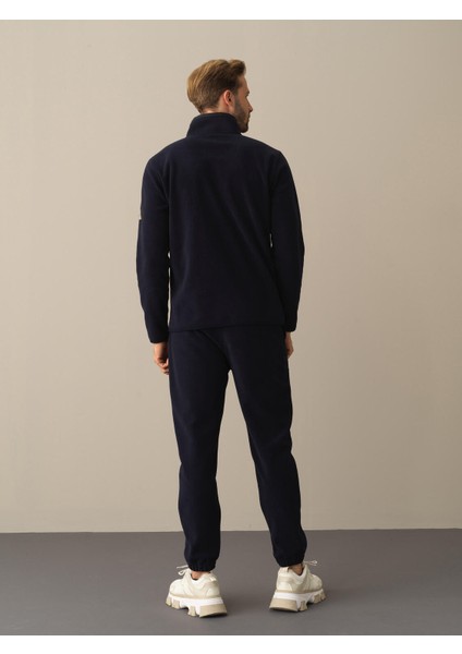 Erkek Lacivert Regular Fit Polar Sweatshirt