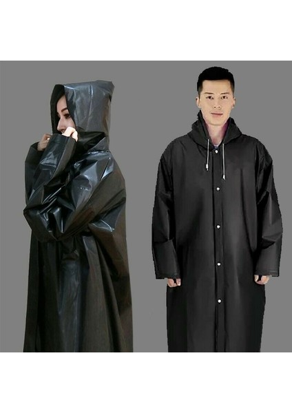 Unisex Yağmurluk, Şeffaf Su Geçirmez Pvc Şık Kıyafetüstü Eva Yağmurluk